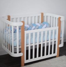 Бампер-коса Baby Veres White Blue Grey 120*15